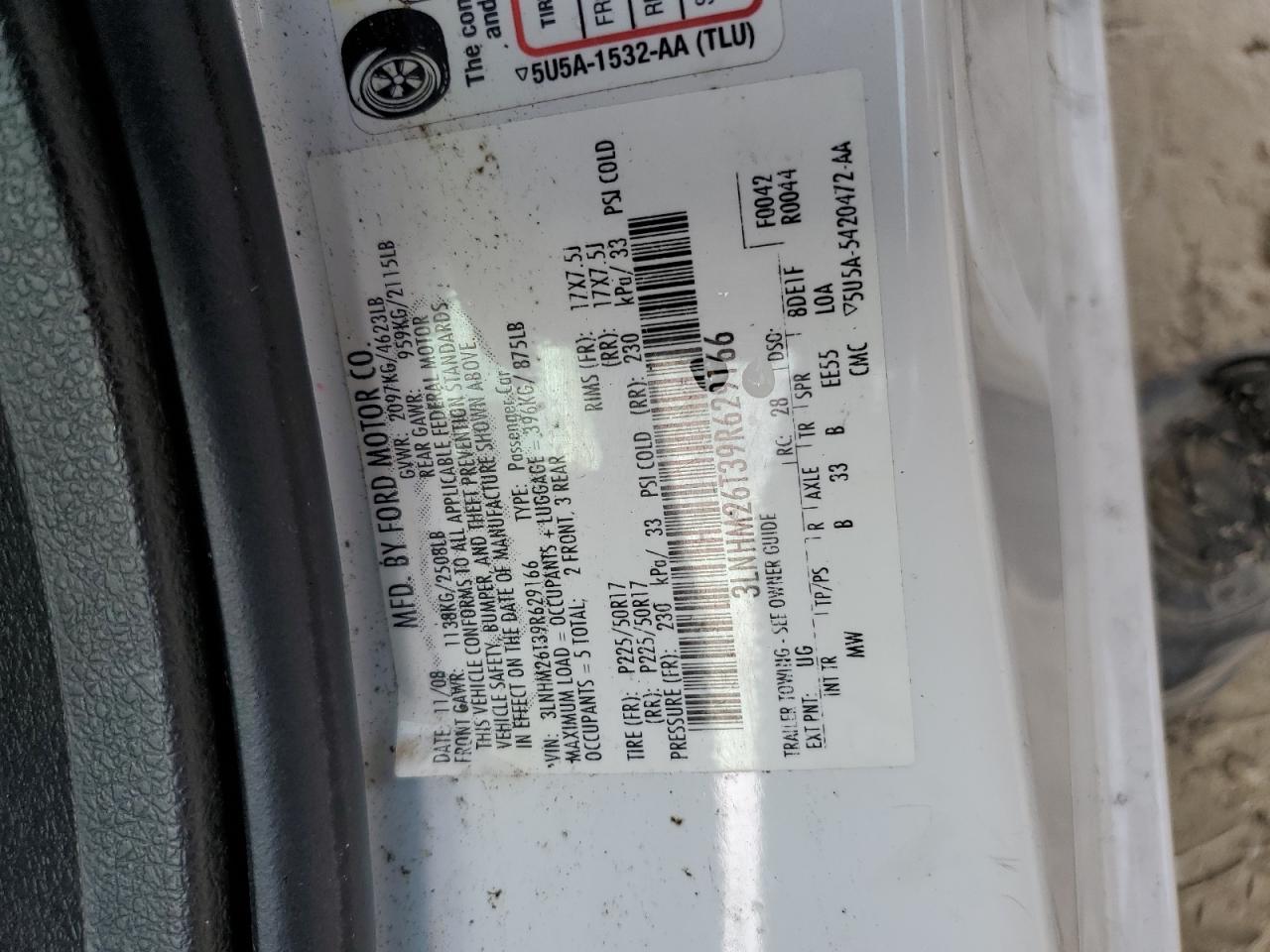 2009 LINCOLN MKZ