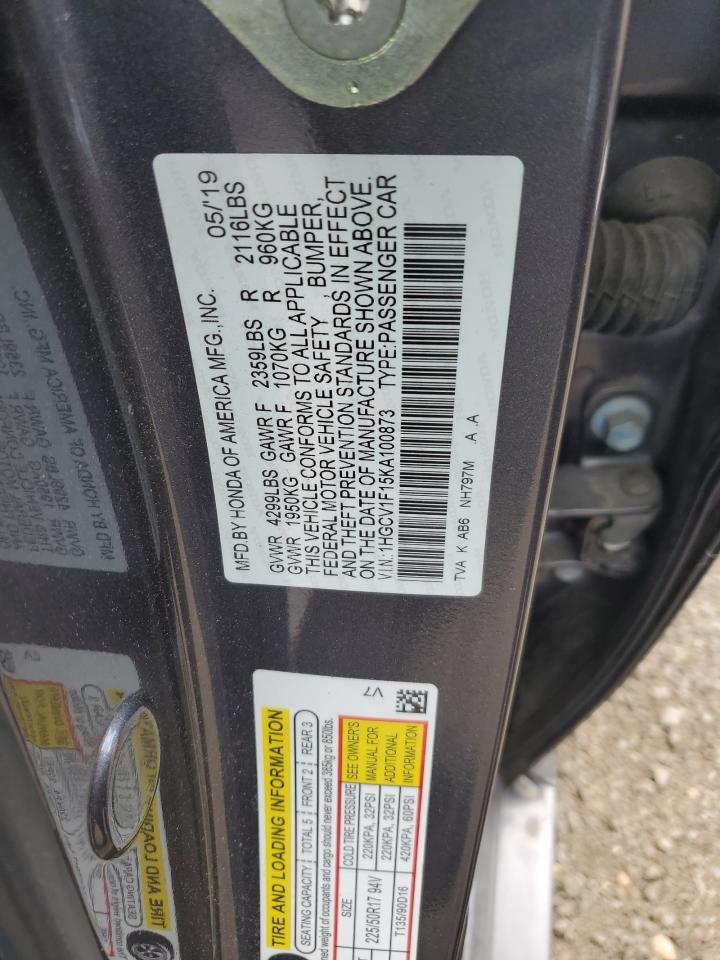 2019 HONDA ACCORD