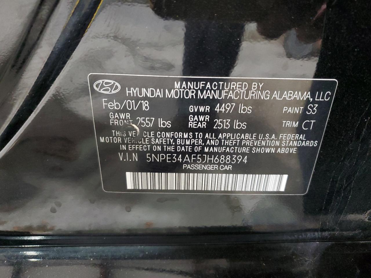 2018 HYUNDAI SONATA