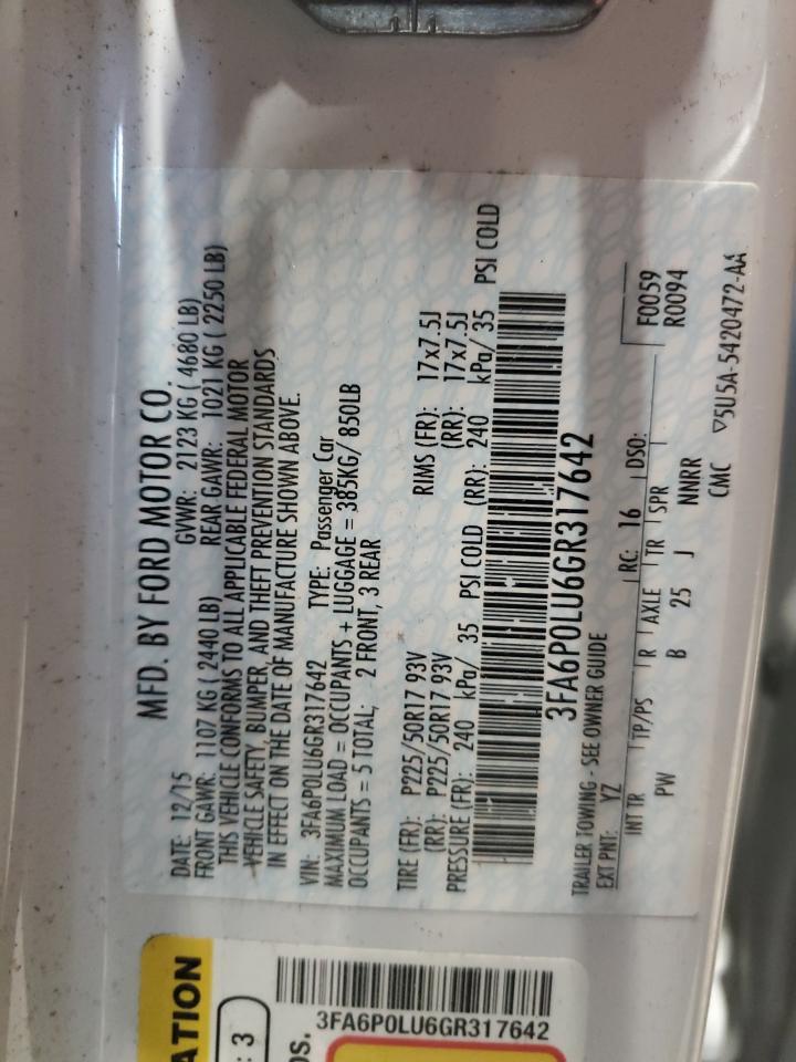 2016 FORD FUSION