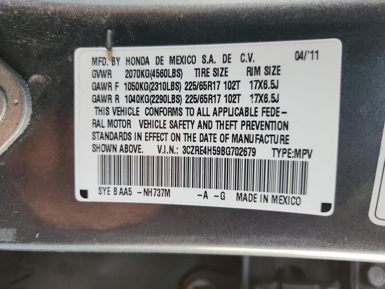 2011 HONDA CR-V