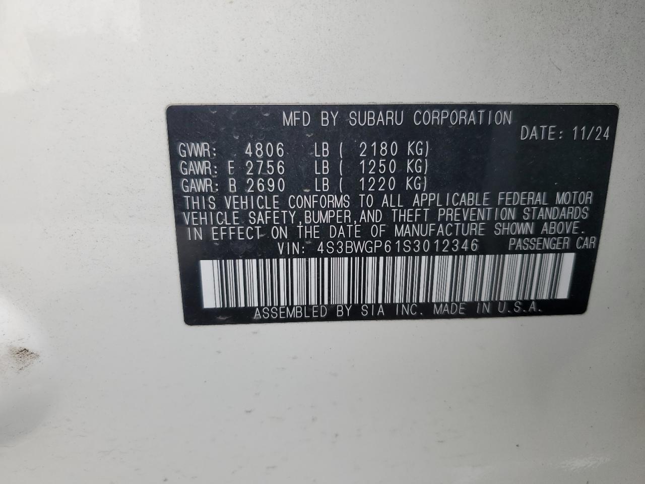 2025 SUBARU Legacy