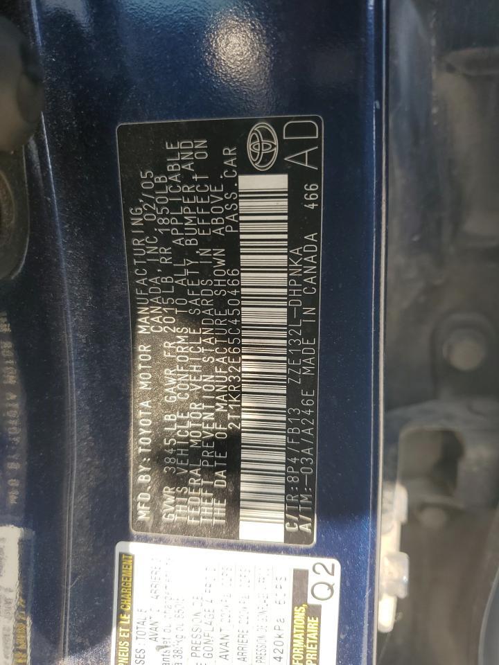 2005 TOYOTA COROLLA