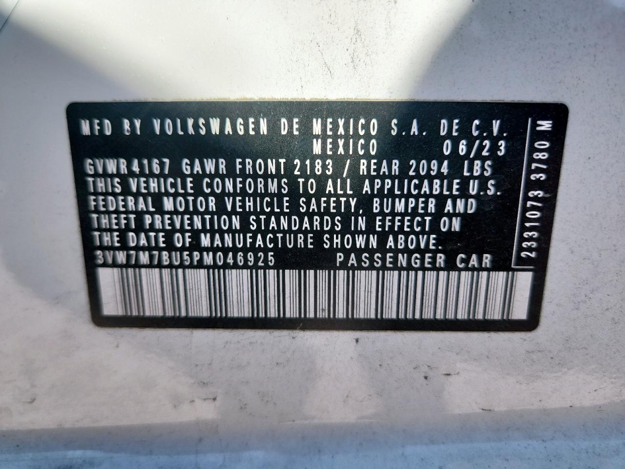 2023 VOLKSWAGEN JETTA