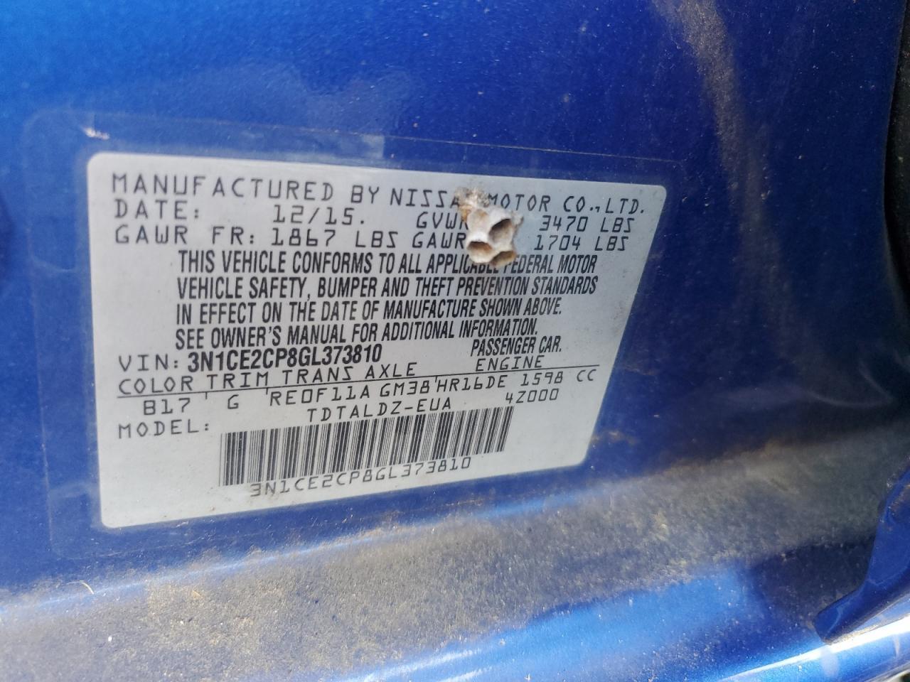 2016 NISSAN Versa Note