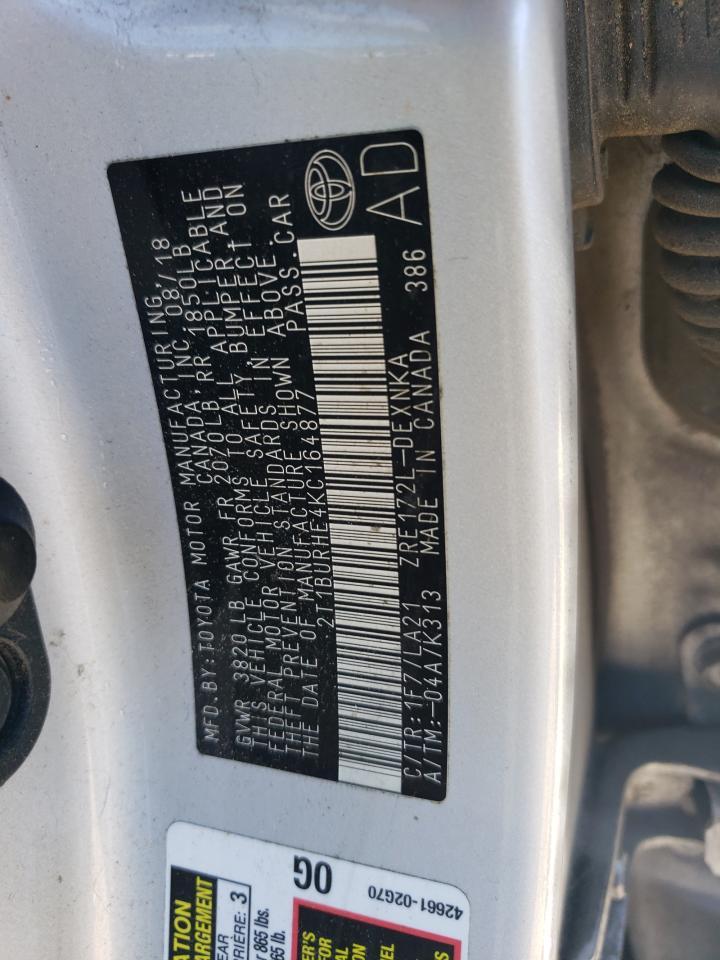 2019 TOYOTA COROLLA