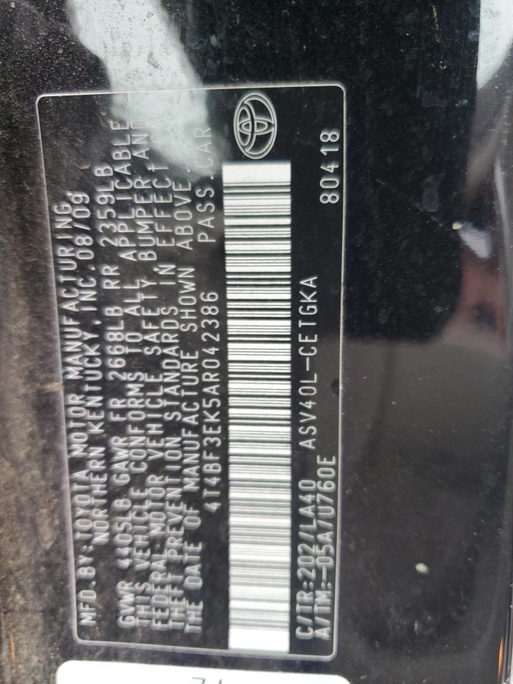 2010 TOYOTA CAMRY