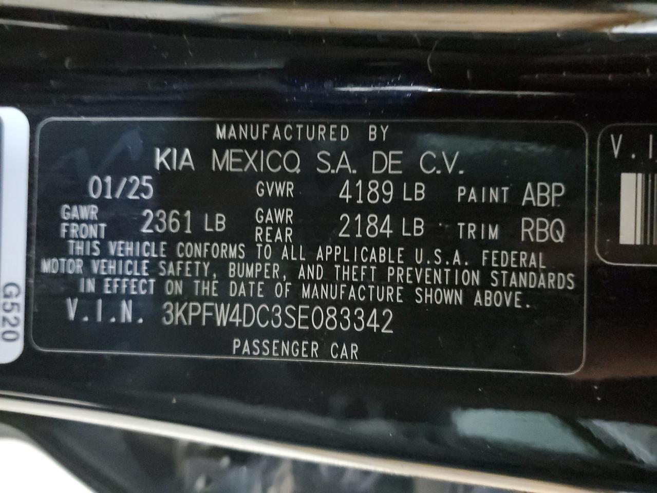 2025 KIA K4