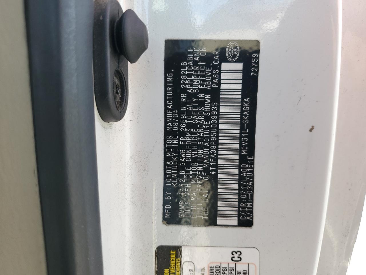 2005 TOYOTA CAMRY