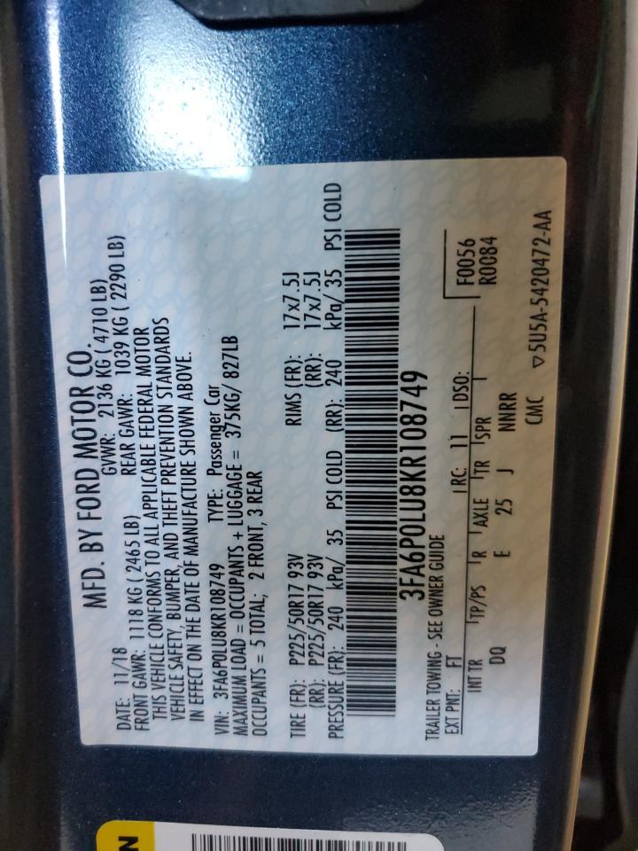 2019 FORD FUSION