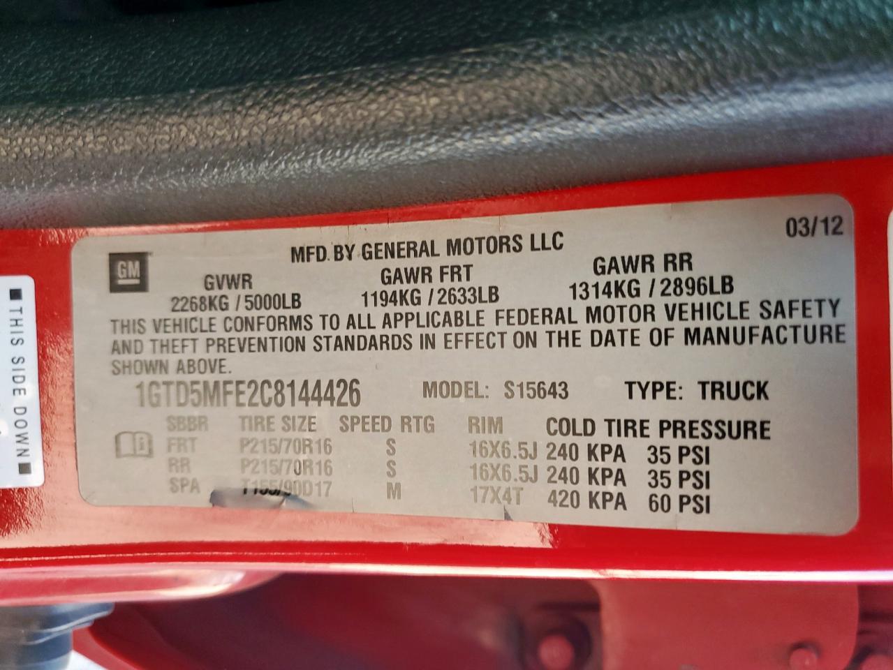 2012 GMC CANYON