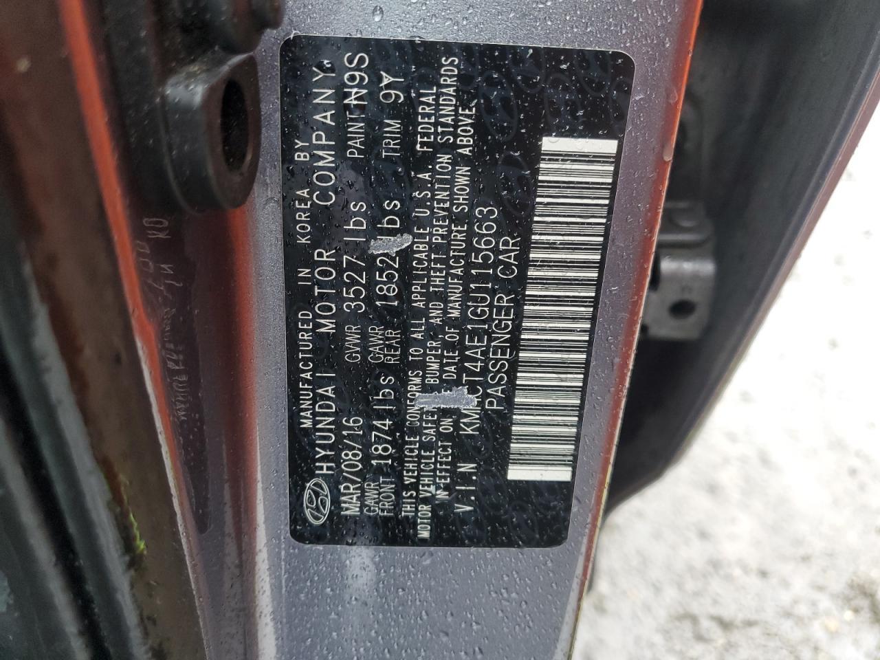 2016 HYUNDAI ACCENT