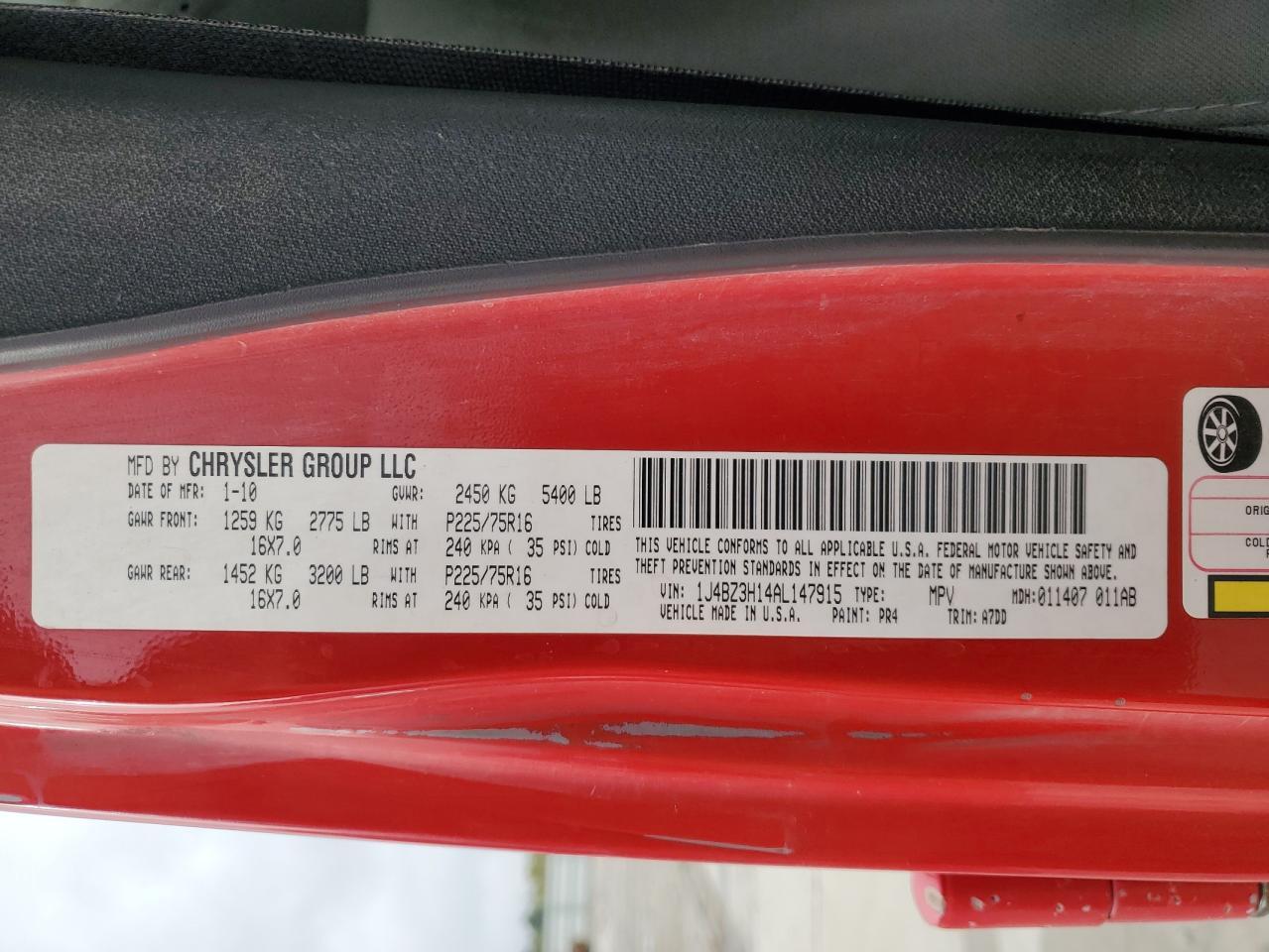 2010 JEEP Wrangler Unlimited