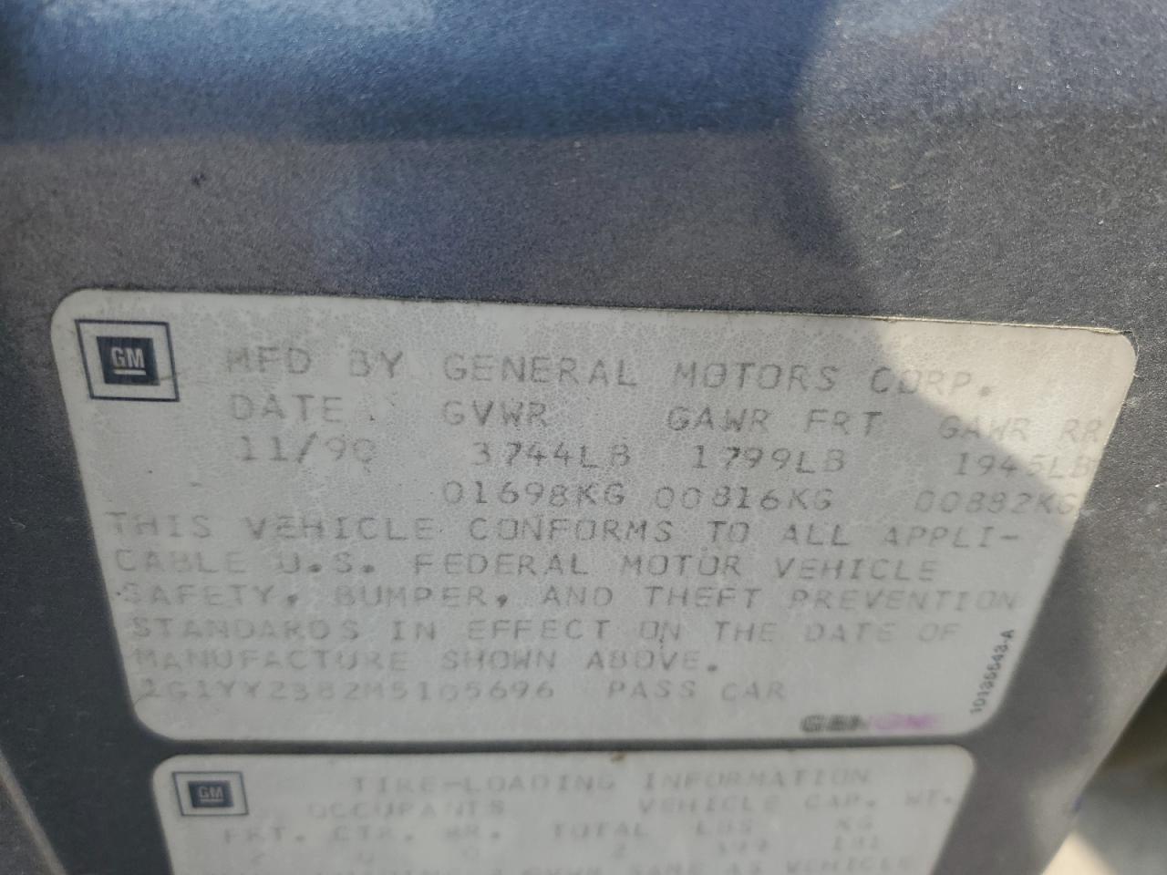 1991 CHEVROLET CORVETTE