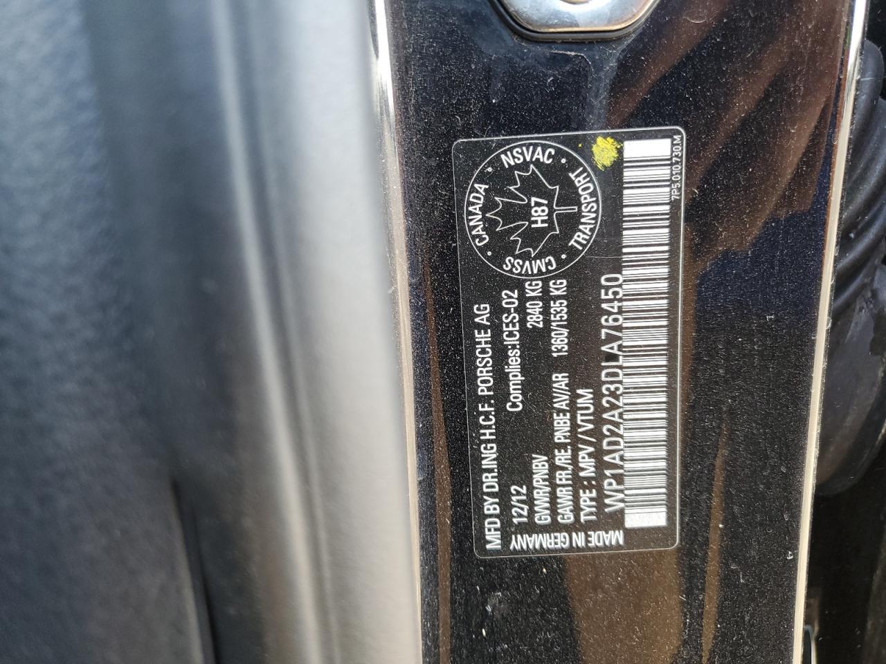 2013 PORSCHE CAYENNE