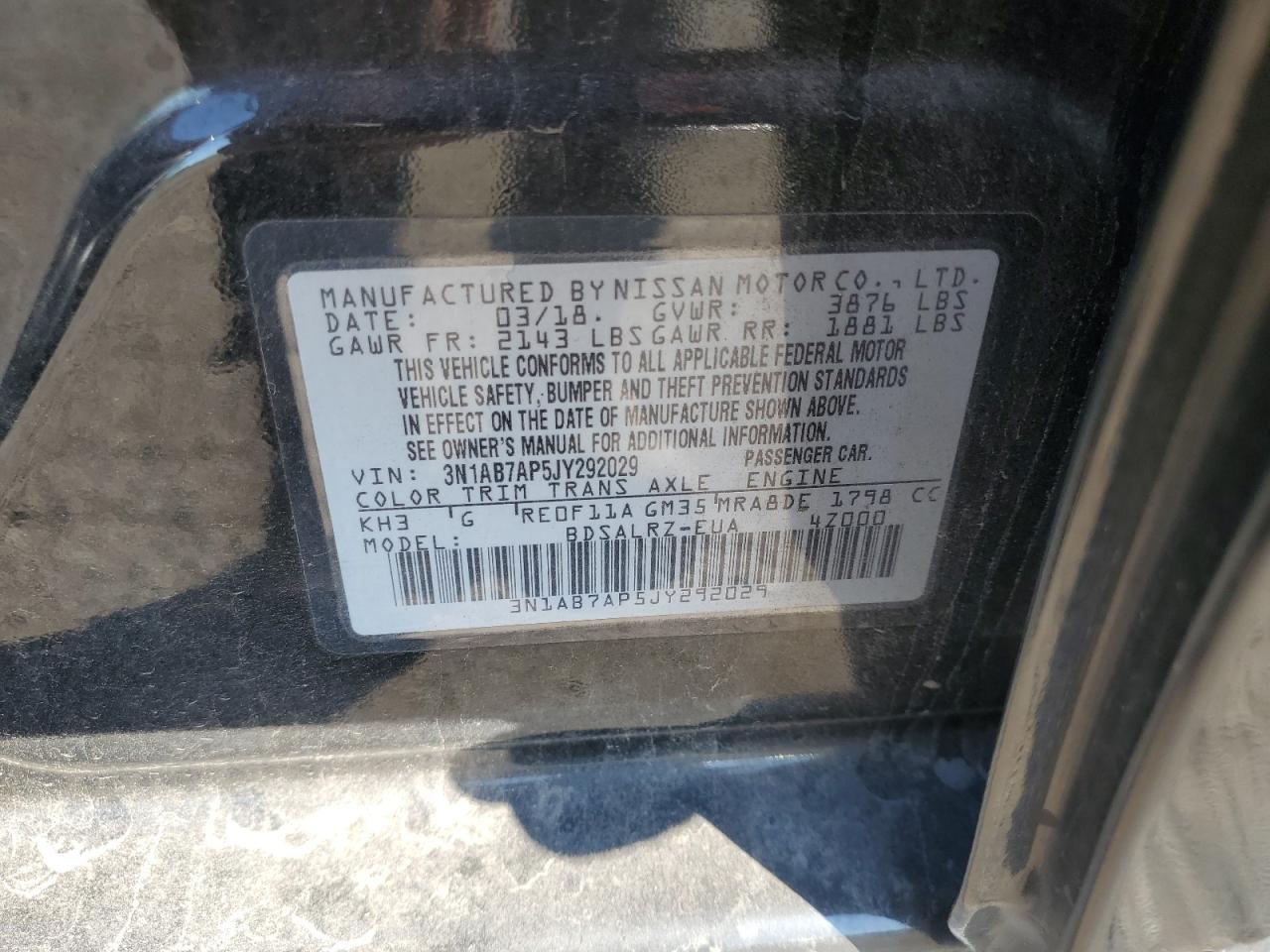 2018 NISSAN SENTRA