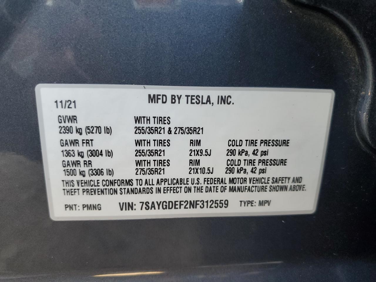 2022 TESLA MODEL Y
