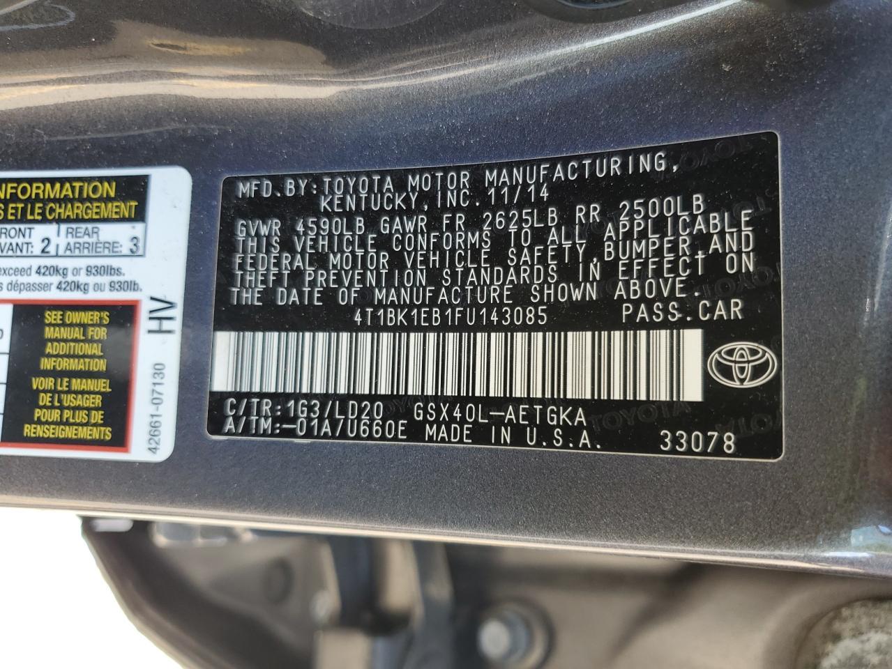 2015 TOYOTA Avalon