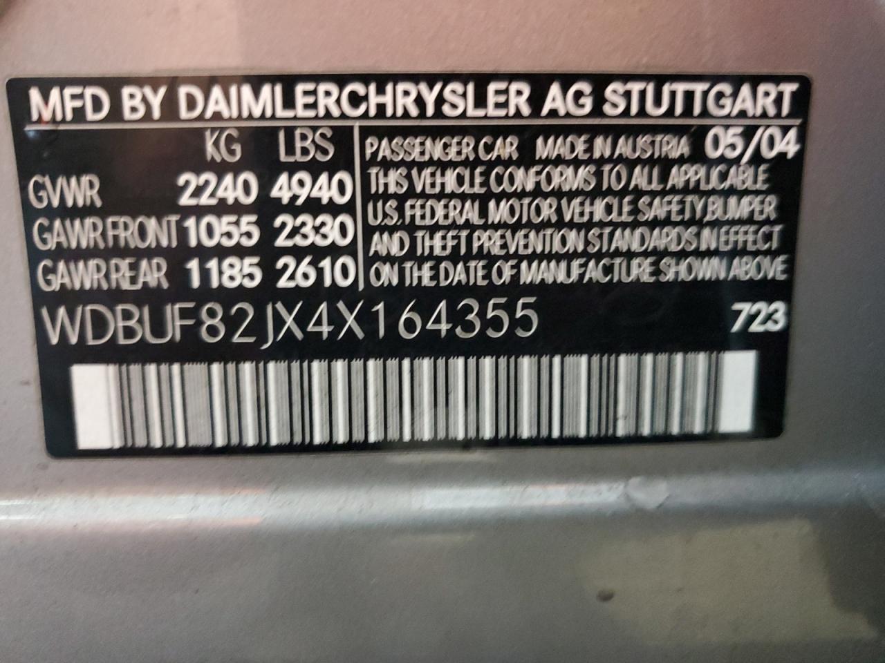 2004 MERCEDES-BENZ E-Class