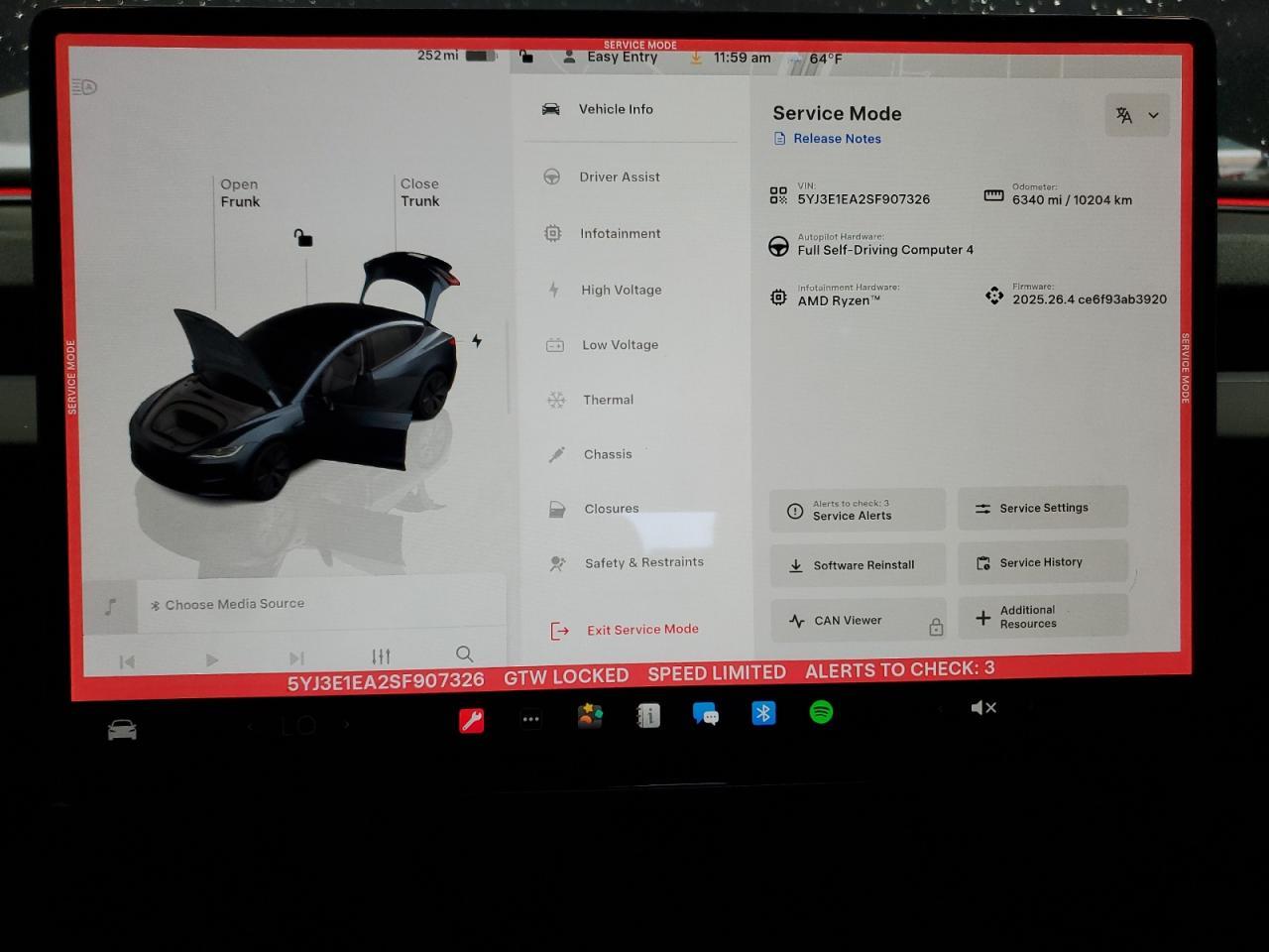 2025 TESLA MODEL 3