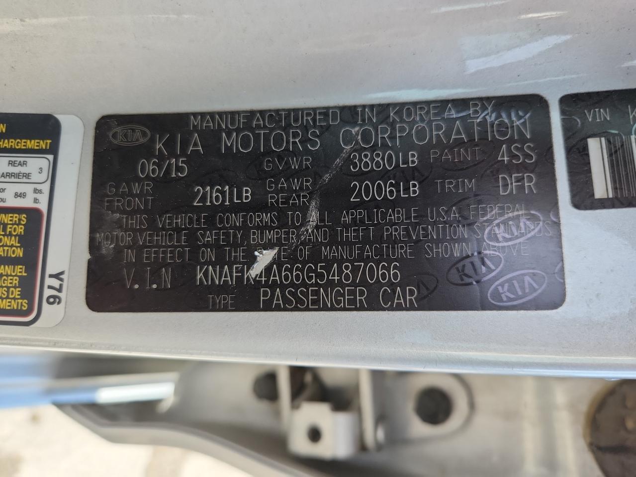 2016 KIA FORTE