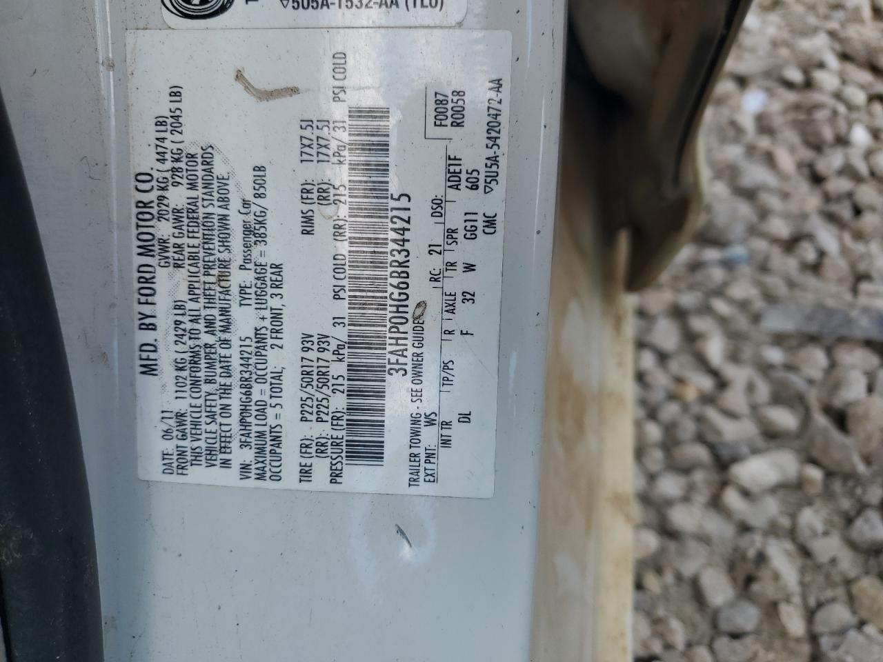 2011 FORD FUSION