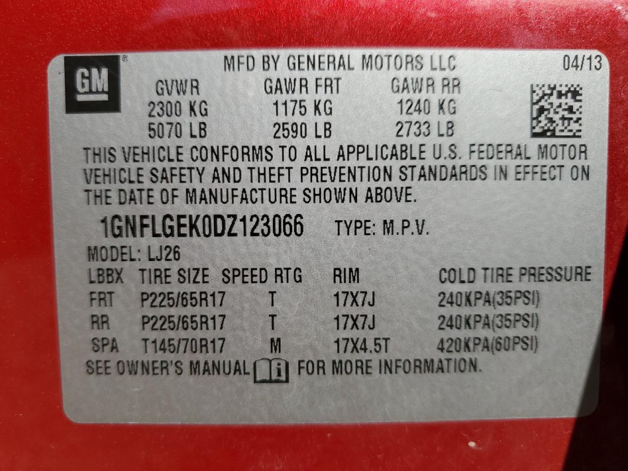 2013 CHEVROLET EQUINOX