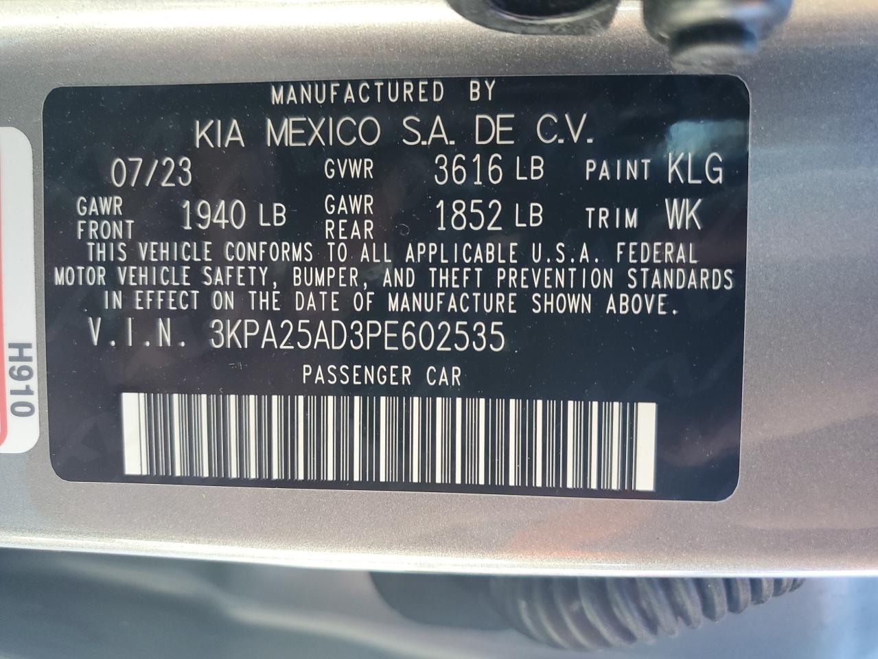 2023 KIA RIO