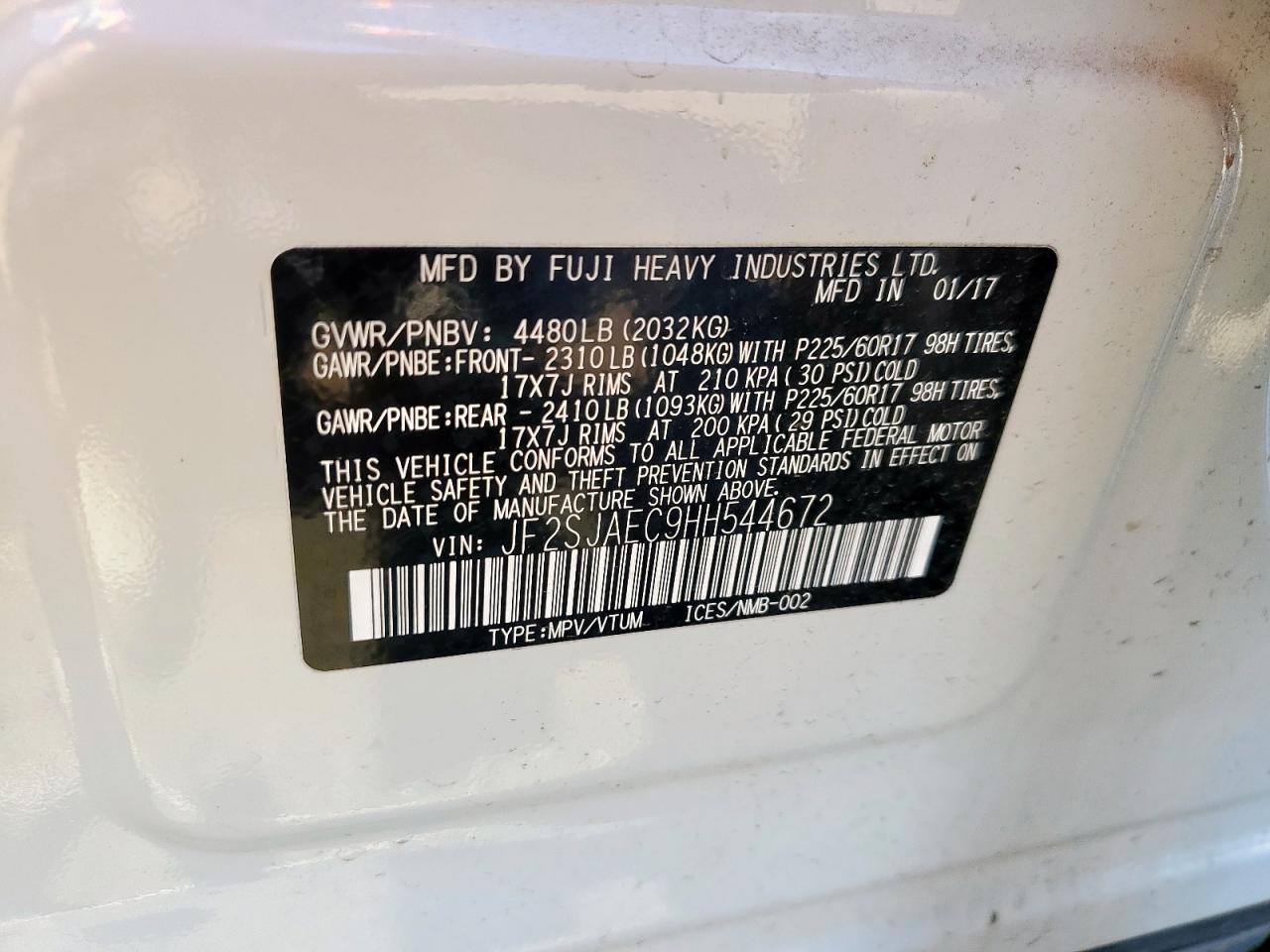 2017 SUBARU FORESTER