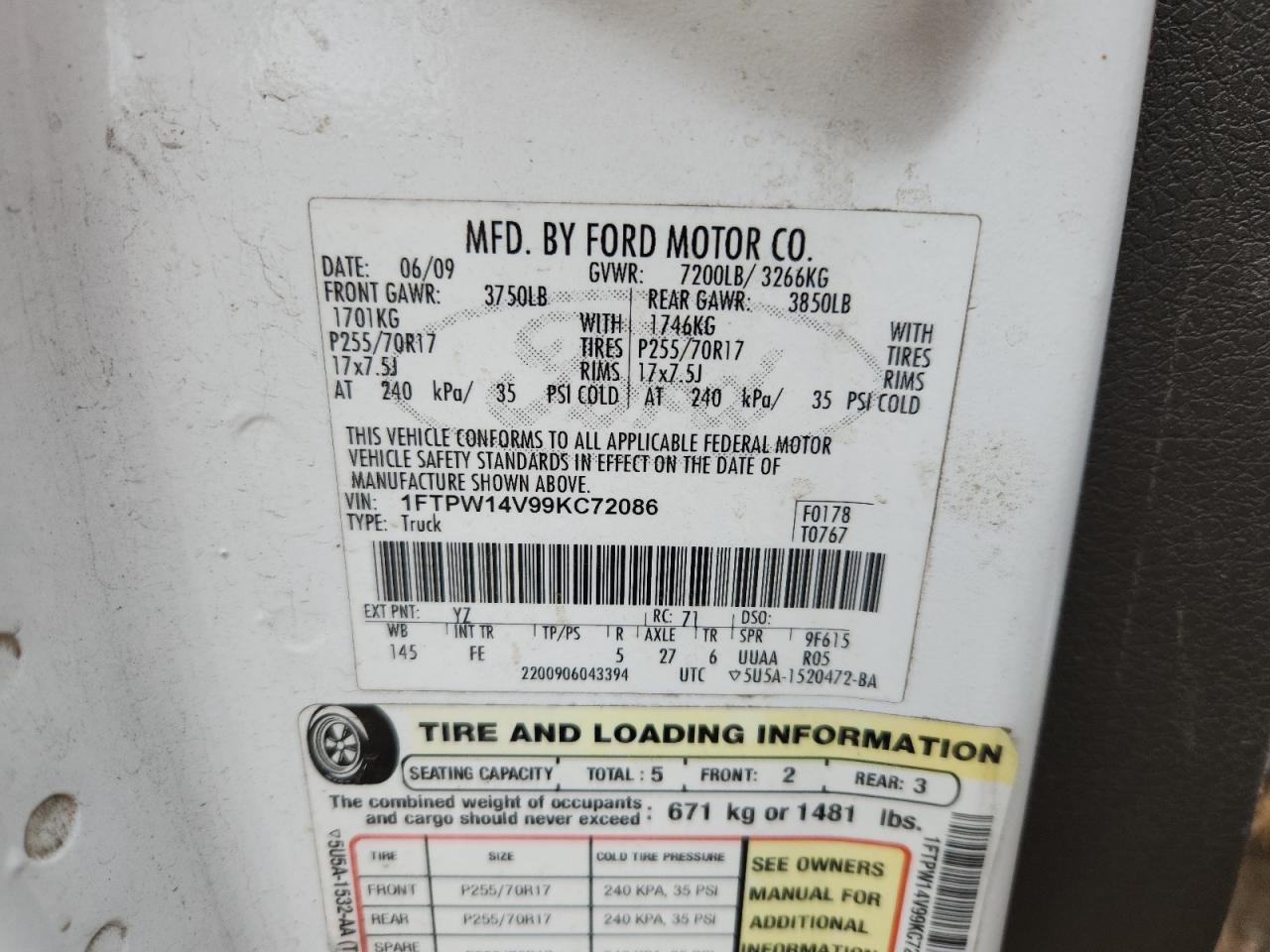 2009 FORD F-150