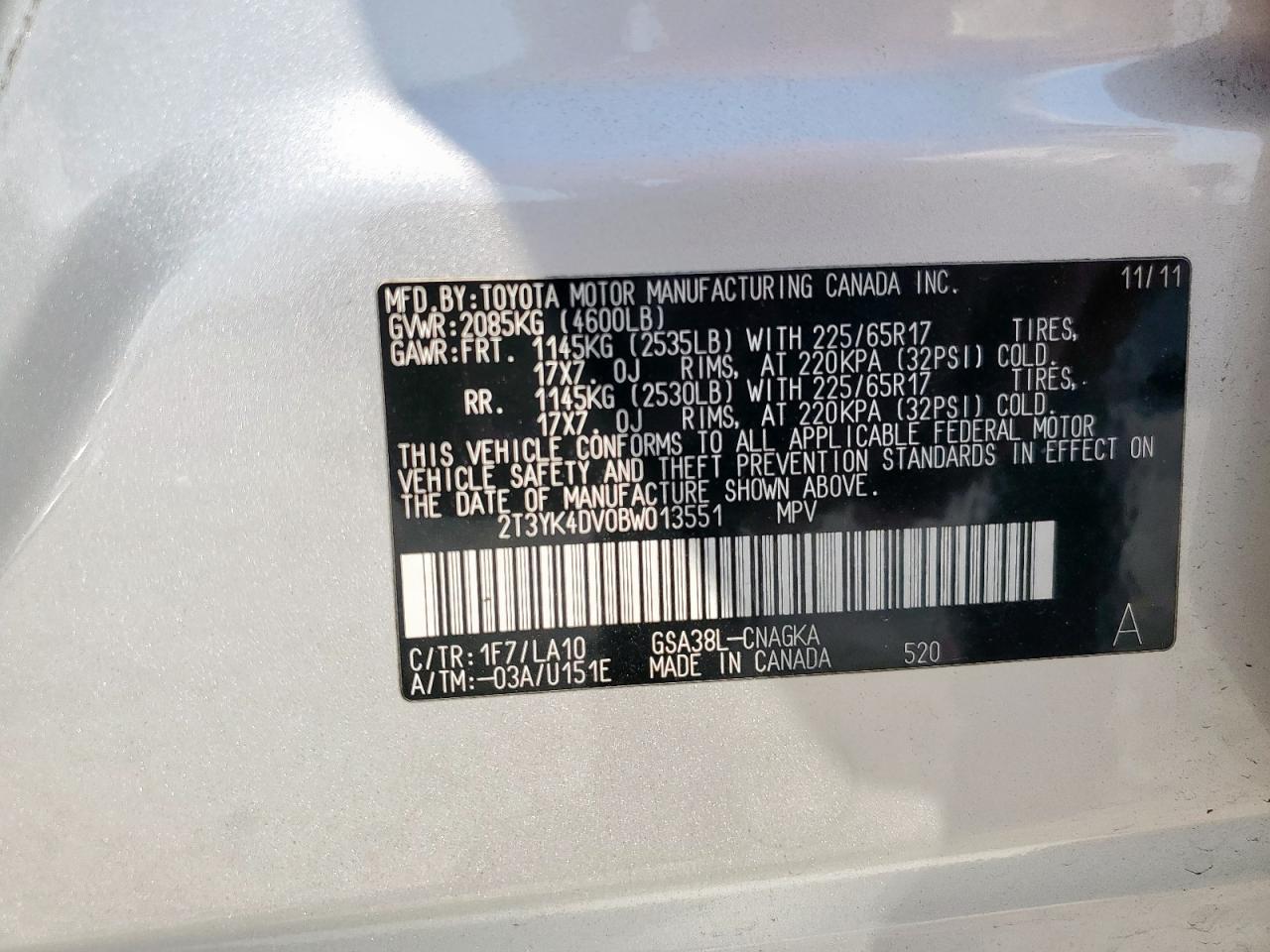 2011 TOYOTA RAV4