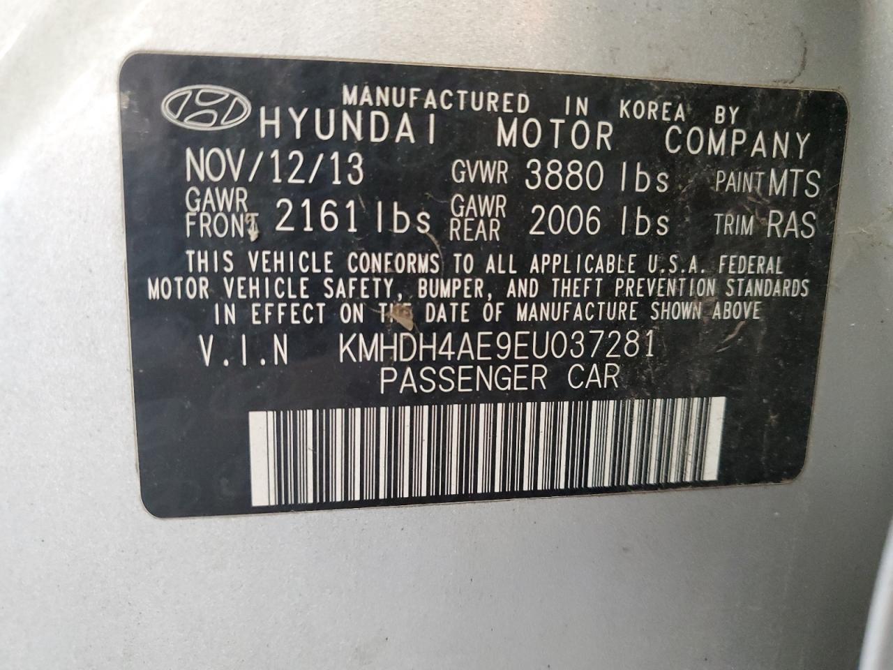 2014 HYUNDAI ELANTRA