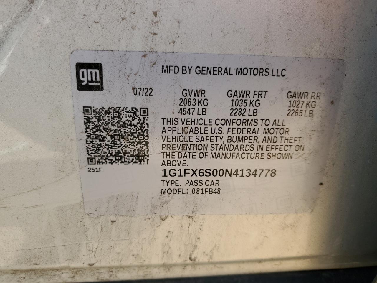2022 CHEVROLET Bolt EV
