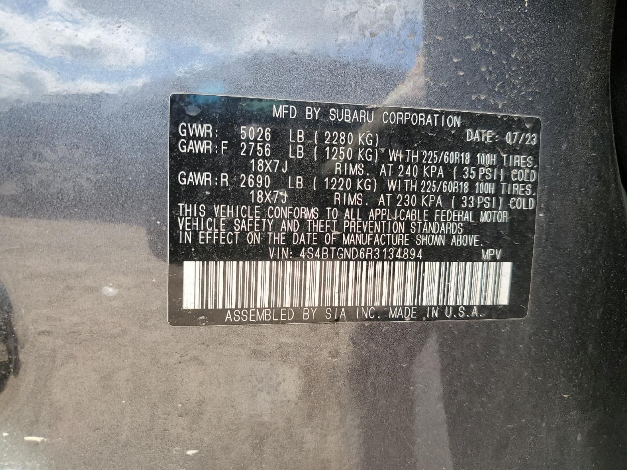 2024 SUBARU Outback