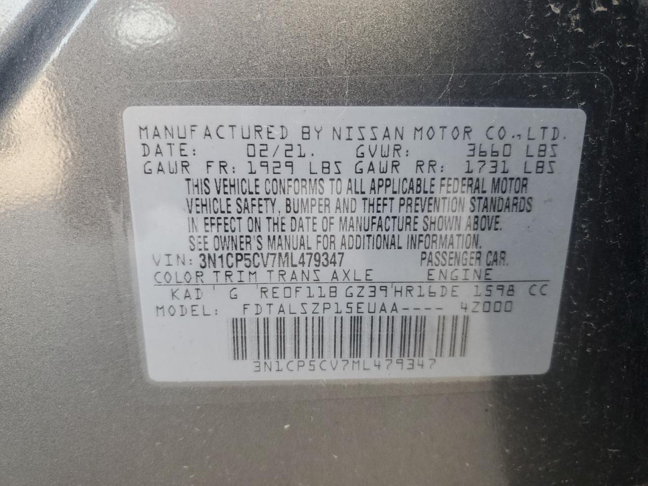 2021 NISSAN KICKS