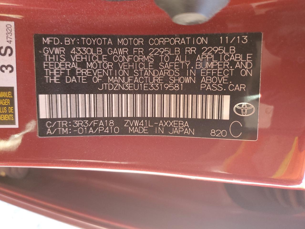 2014 TOYOTA PRIUS V