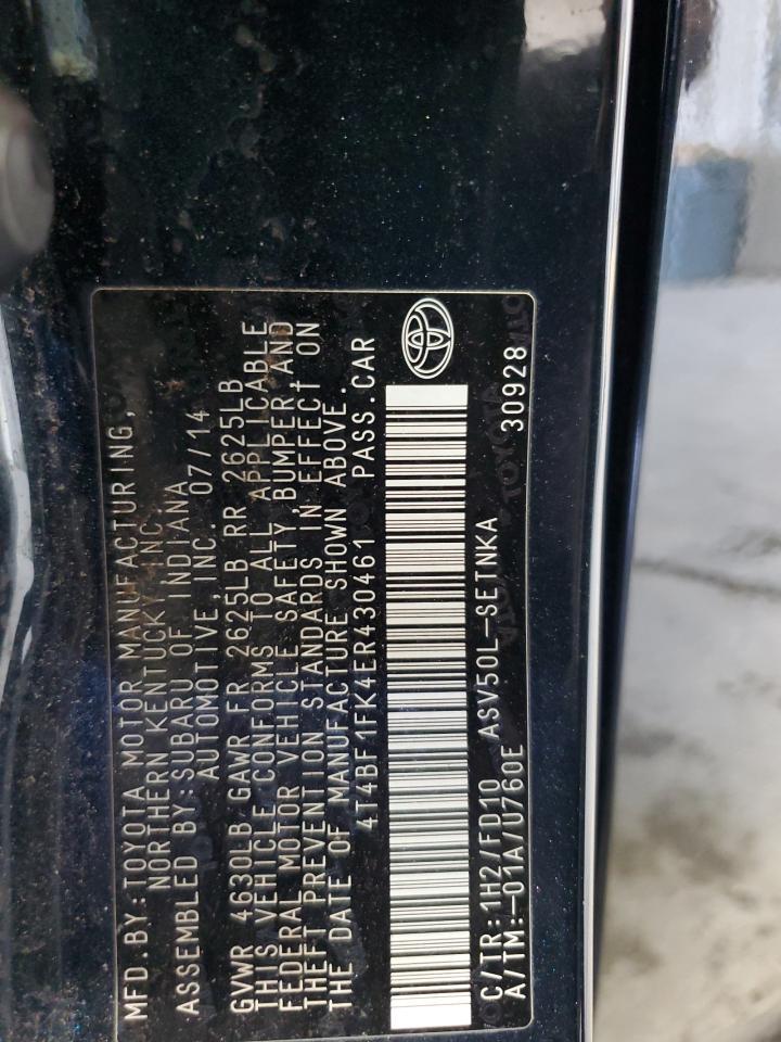 2014 TOYOTA CAMRY