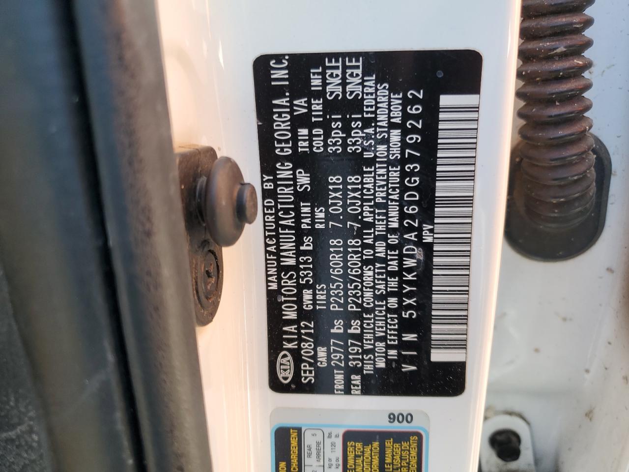 2013 KIA SORENTO