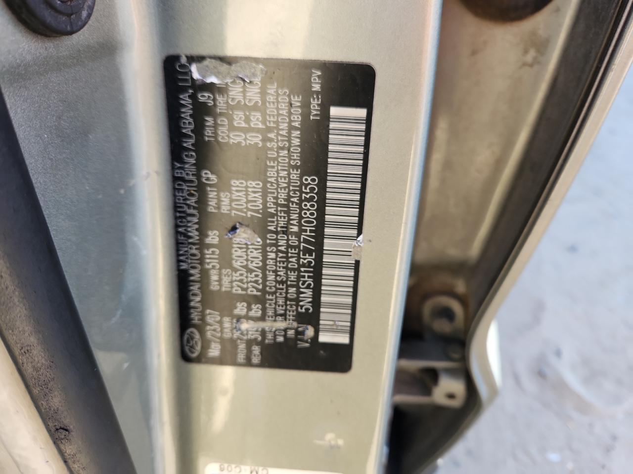 2007 HYUNDAI SANTA FE