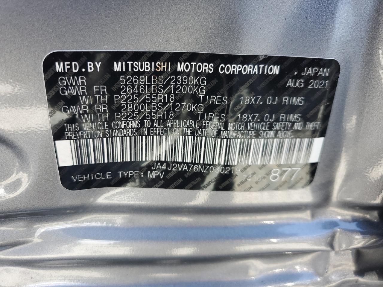 2022 MITSUBISHI outlander