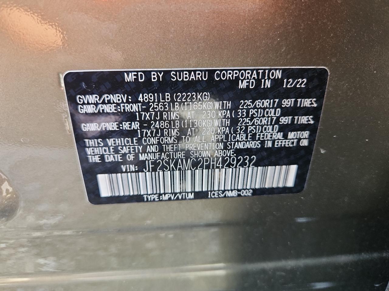 2023 SUBARU FORESTER