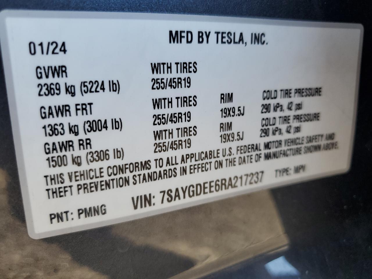 2024 TESLA MODEL Y