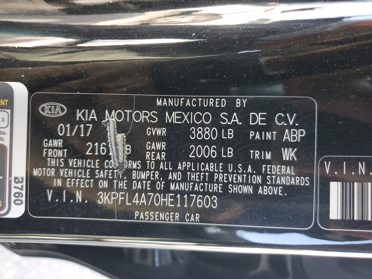 2017 KIA FORTE