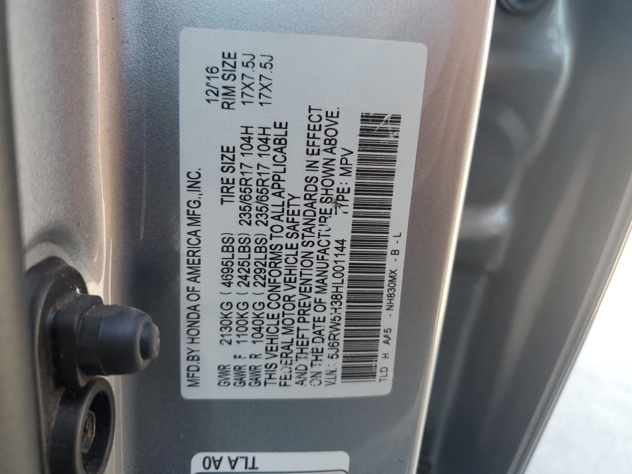 2017 HONDA CR-V