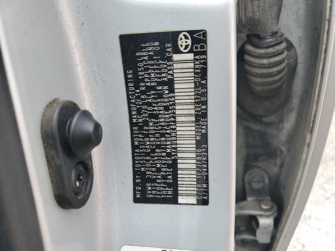 2015 TOYOTA COROLLA