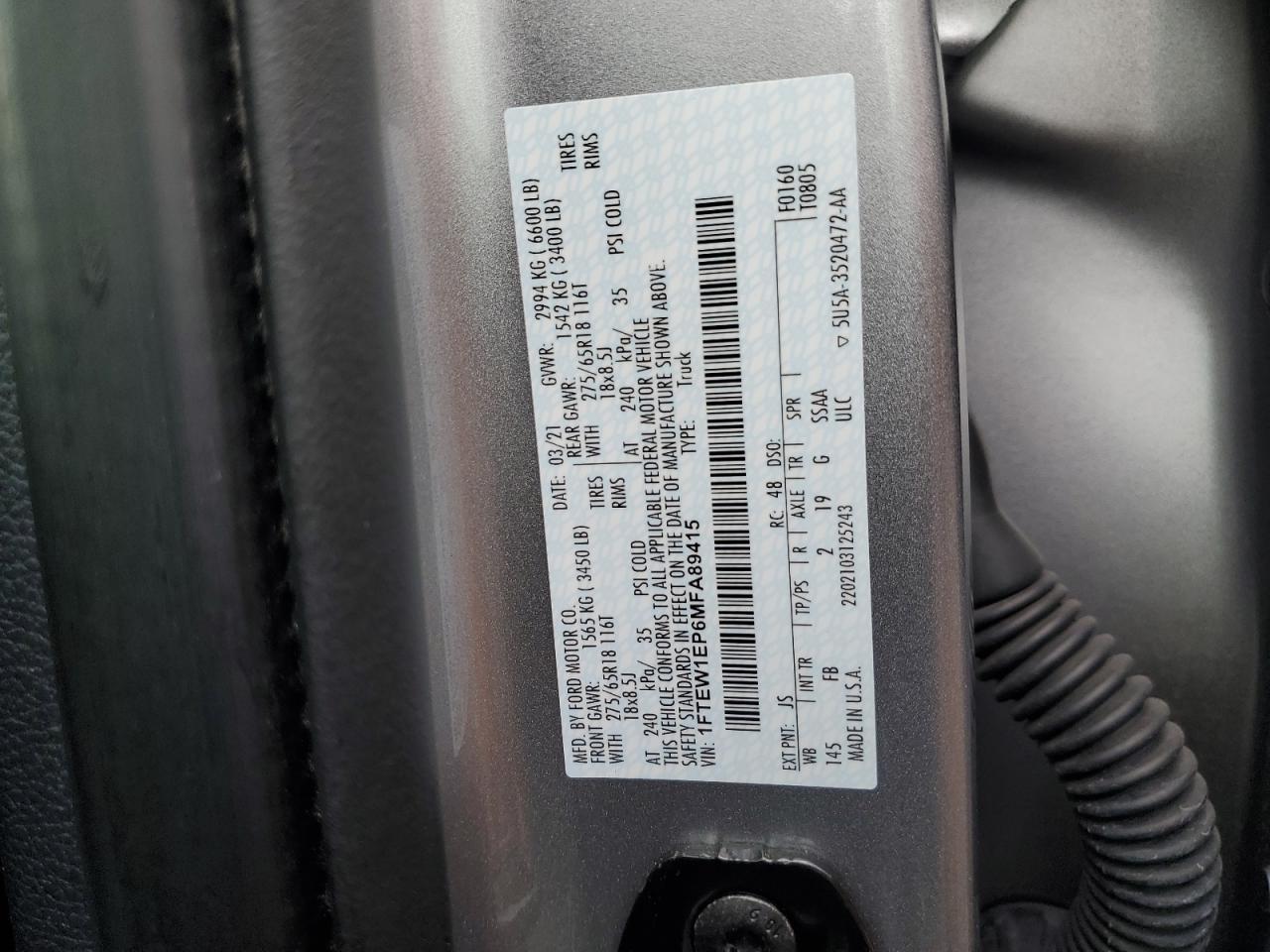 2021 FORD F-150