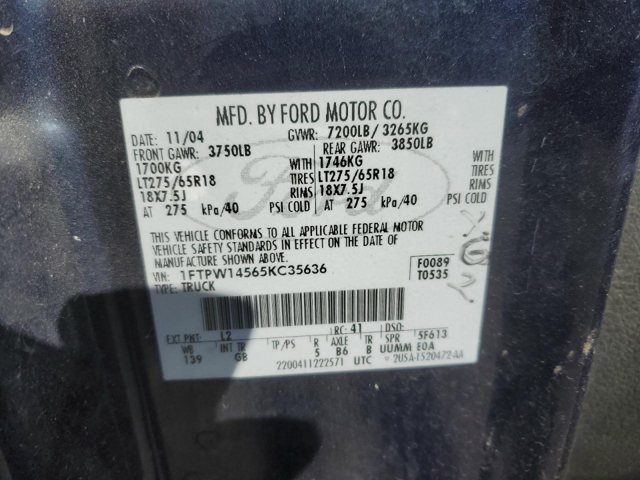 2005 FORD F-150