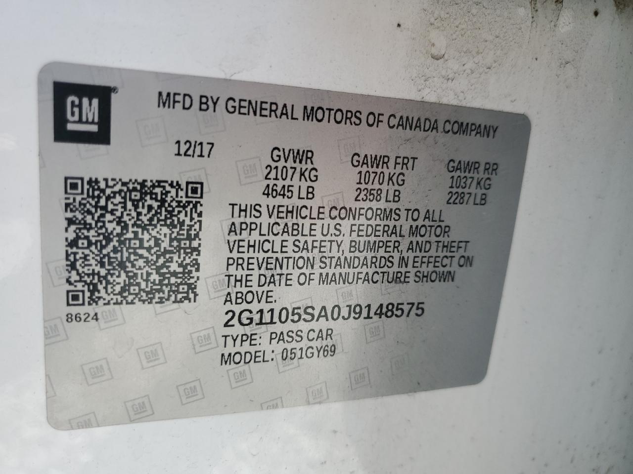 2018 CHEVROLET IMPALA