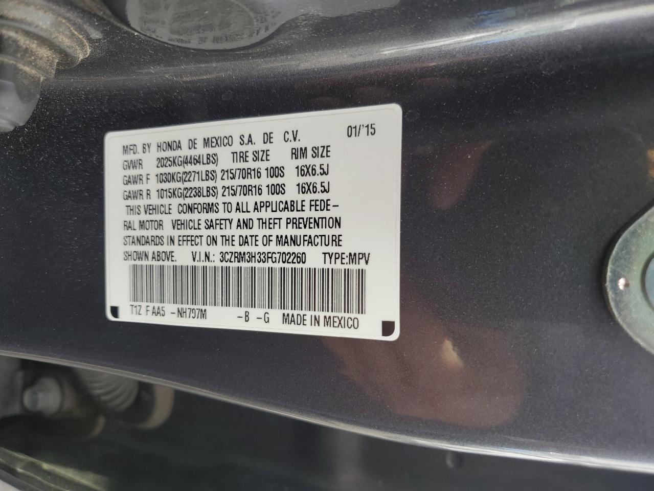 2015 HONDA CR-V