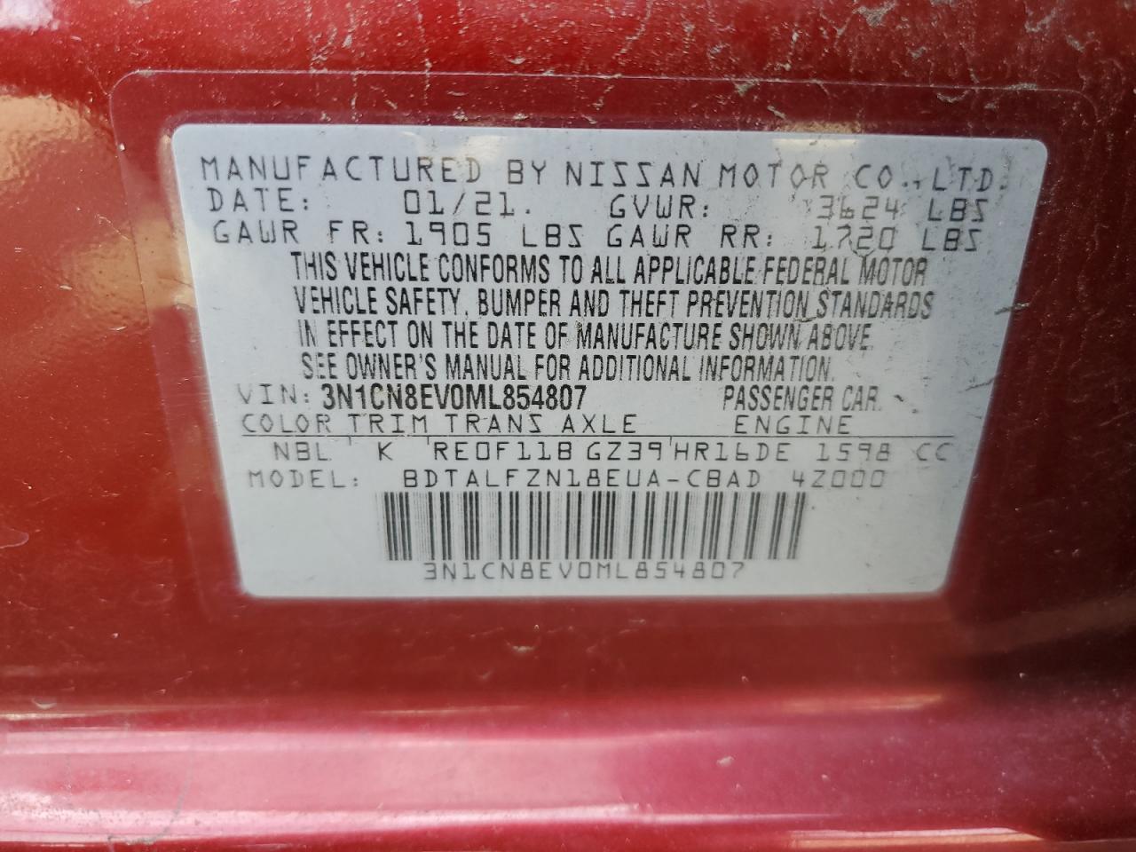 2021 NISSAN VERSA